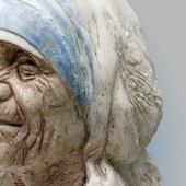 Matka Teresa, gips, 2017